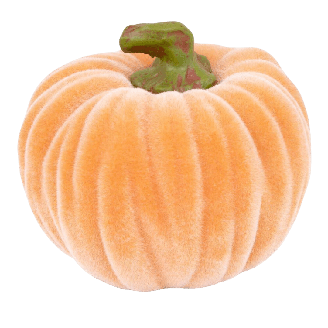 3" Velvet Pumpkin Orange