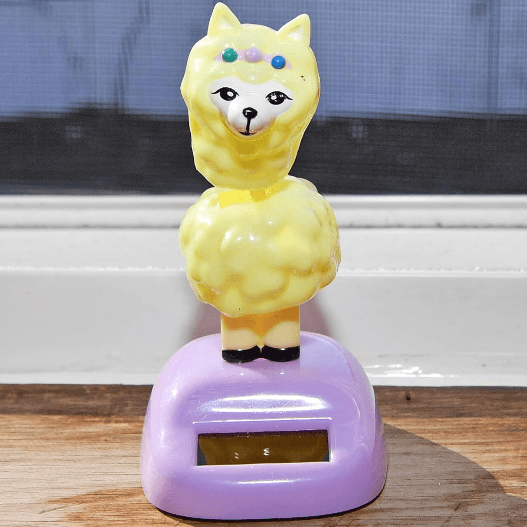 Solar Powered Alpaca Bobble Head