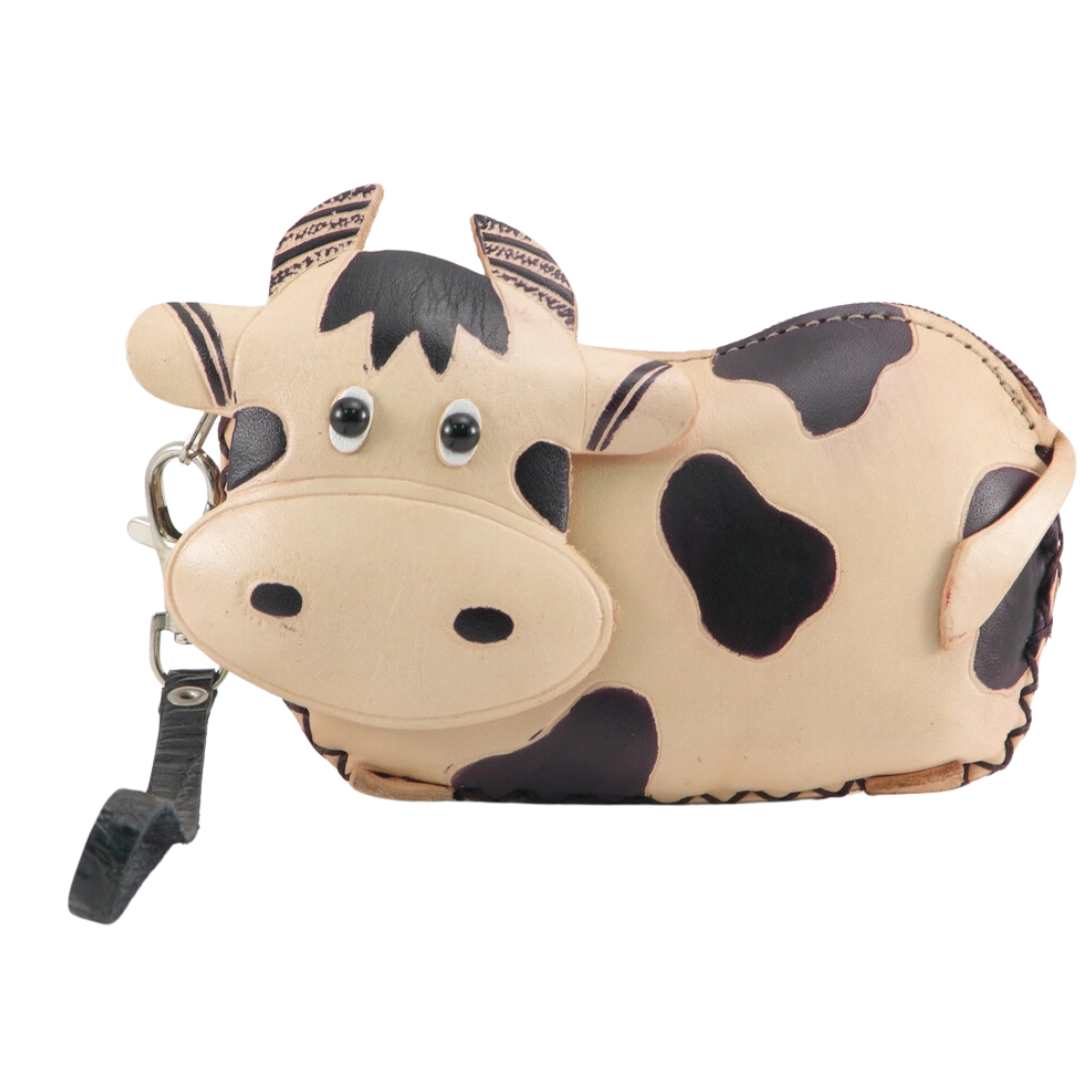 Cow Leather Wristlet Coin Purse