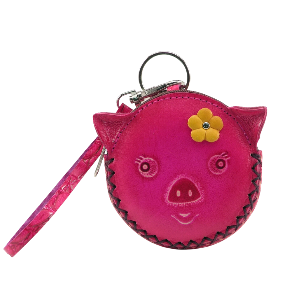 Pig Face Leather Coin Purse