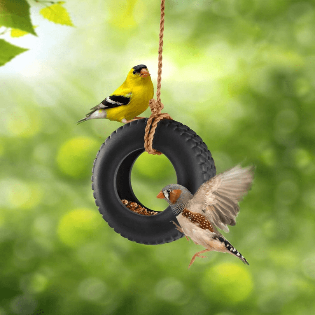 Swing Time Tire Swing Bird Feeder