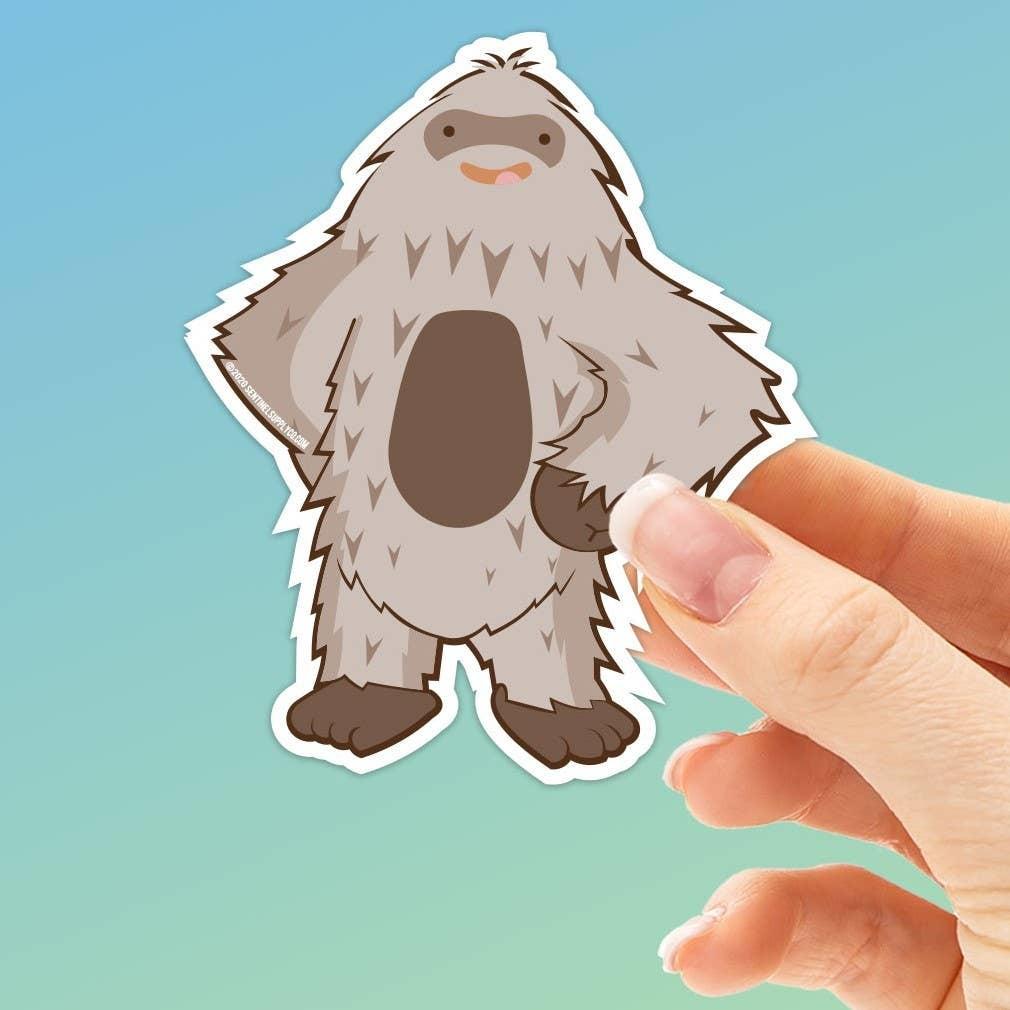 Confident Bigfoot Sticker Medium - 4" Tall