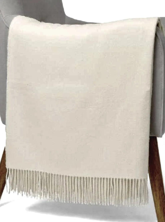 Baby Alpaca Blanket Winter White