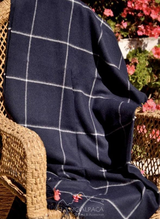 Woven and Brushed Plaid Baby Alpaca Throw