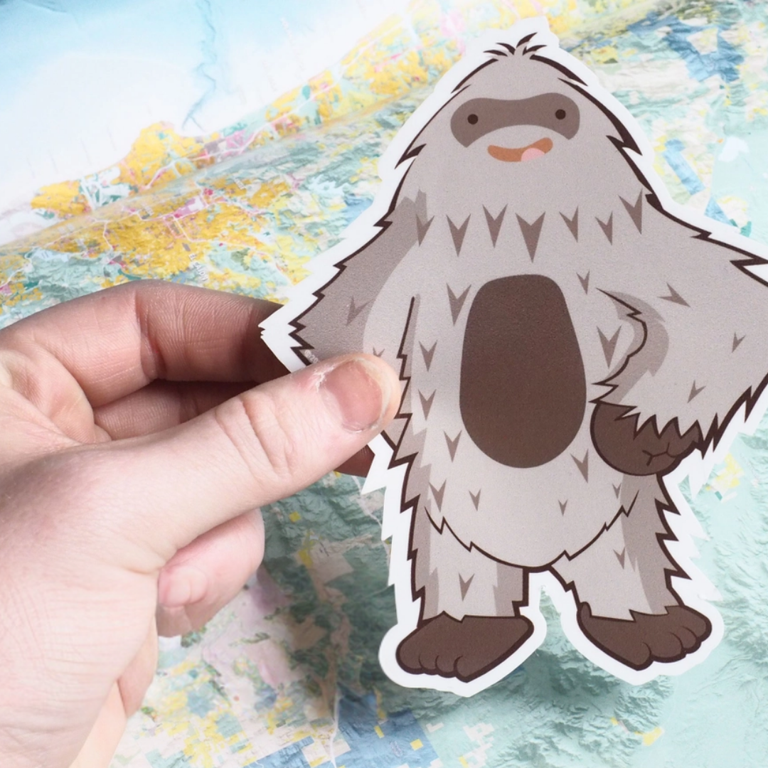 Confident Bigfoot Sticker Large - 5" Tall
