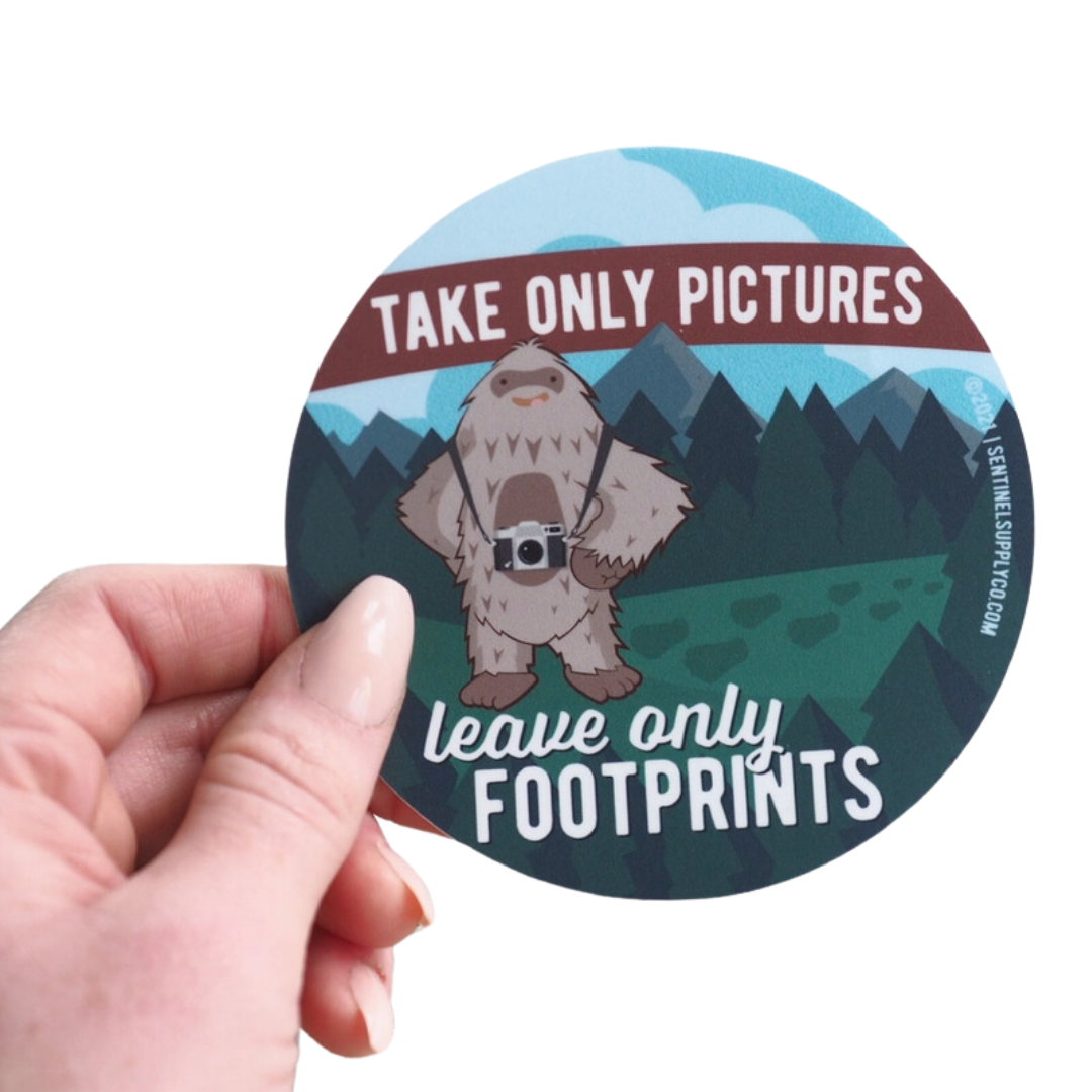 Leave Only Footprints Sticker, Large