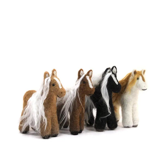 Needle Felted Alpaca Black Horse