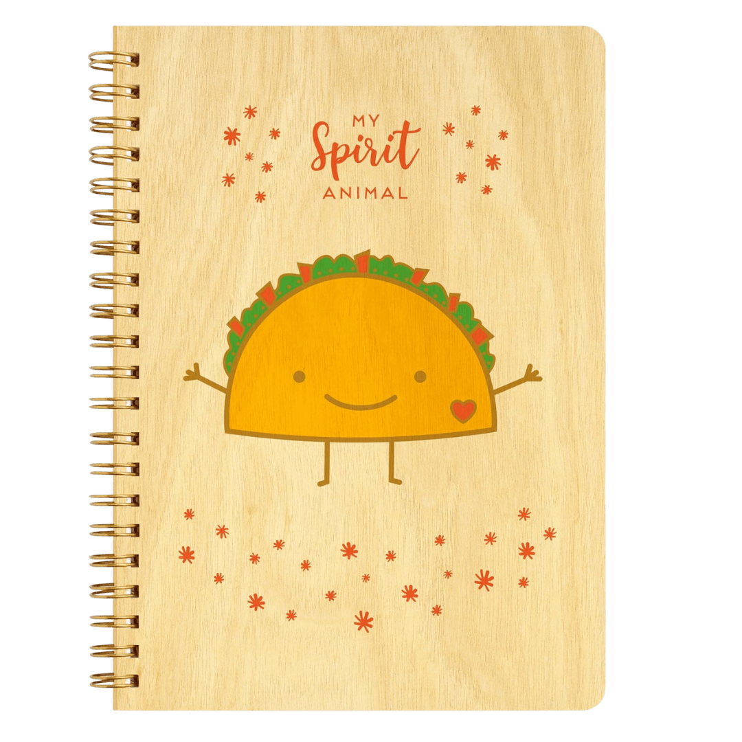 Taco Spirit Animal Wood Journal