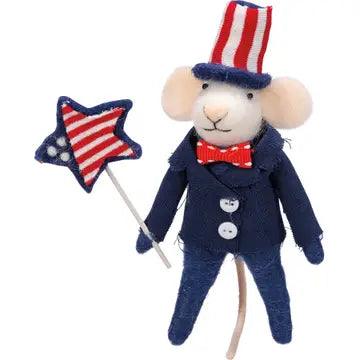 Uncle Sam Mouse Critter Felted Critter