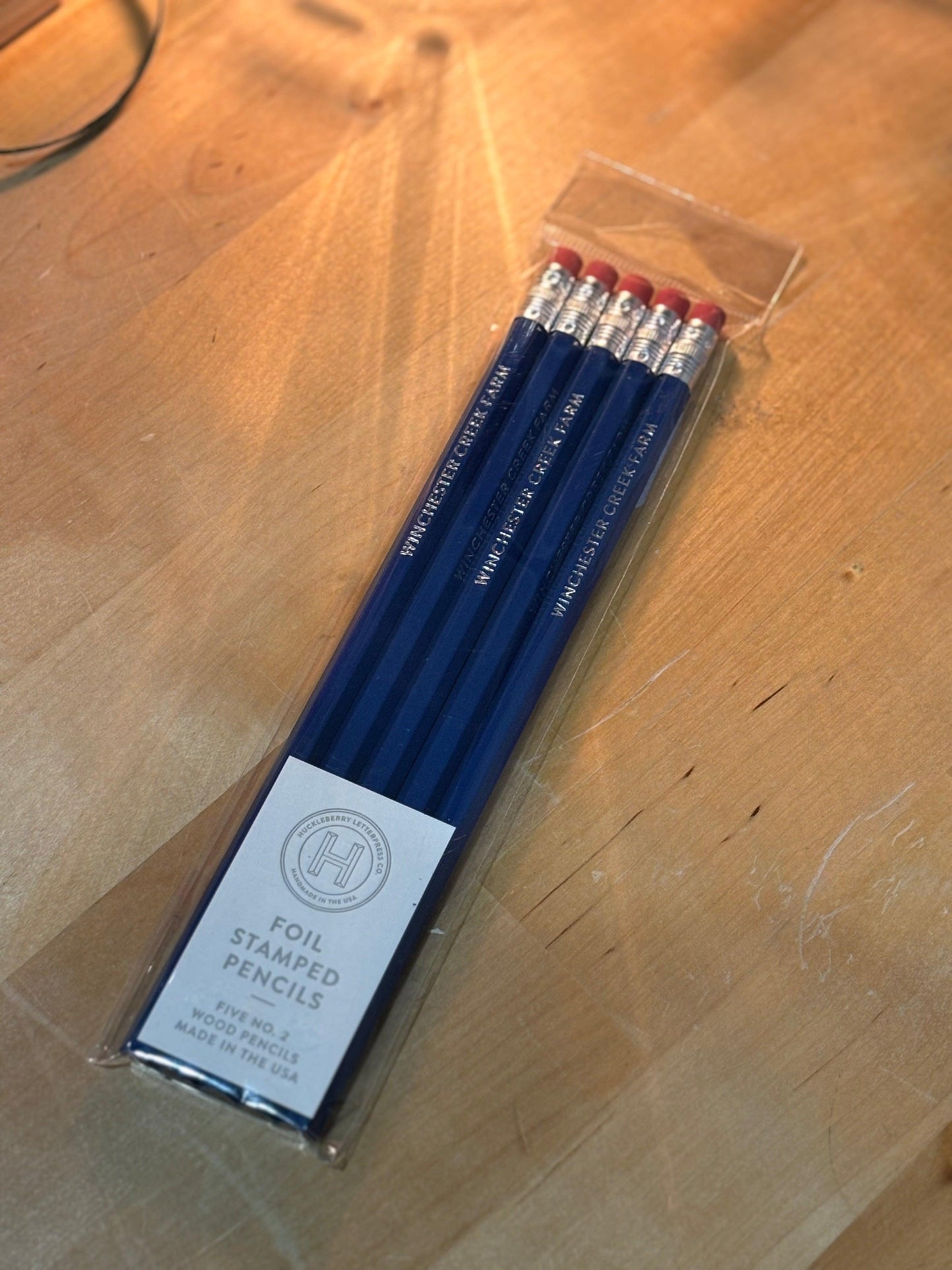 WCF Foil Stamped Pencils 5 pack - Blue