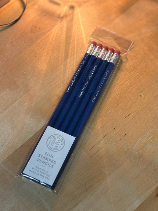 WCF Foil Stamped Pencils 5 pack - Blue