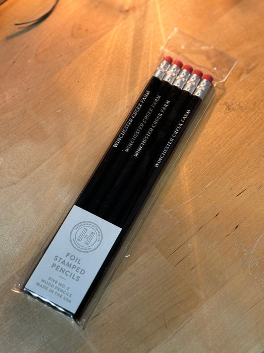 WCF Foil Stamped Pencils 5 pack - Black