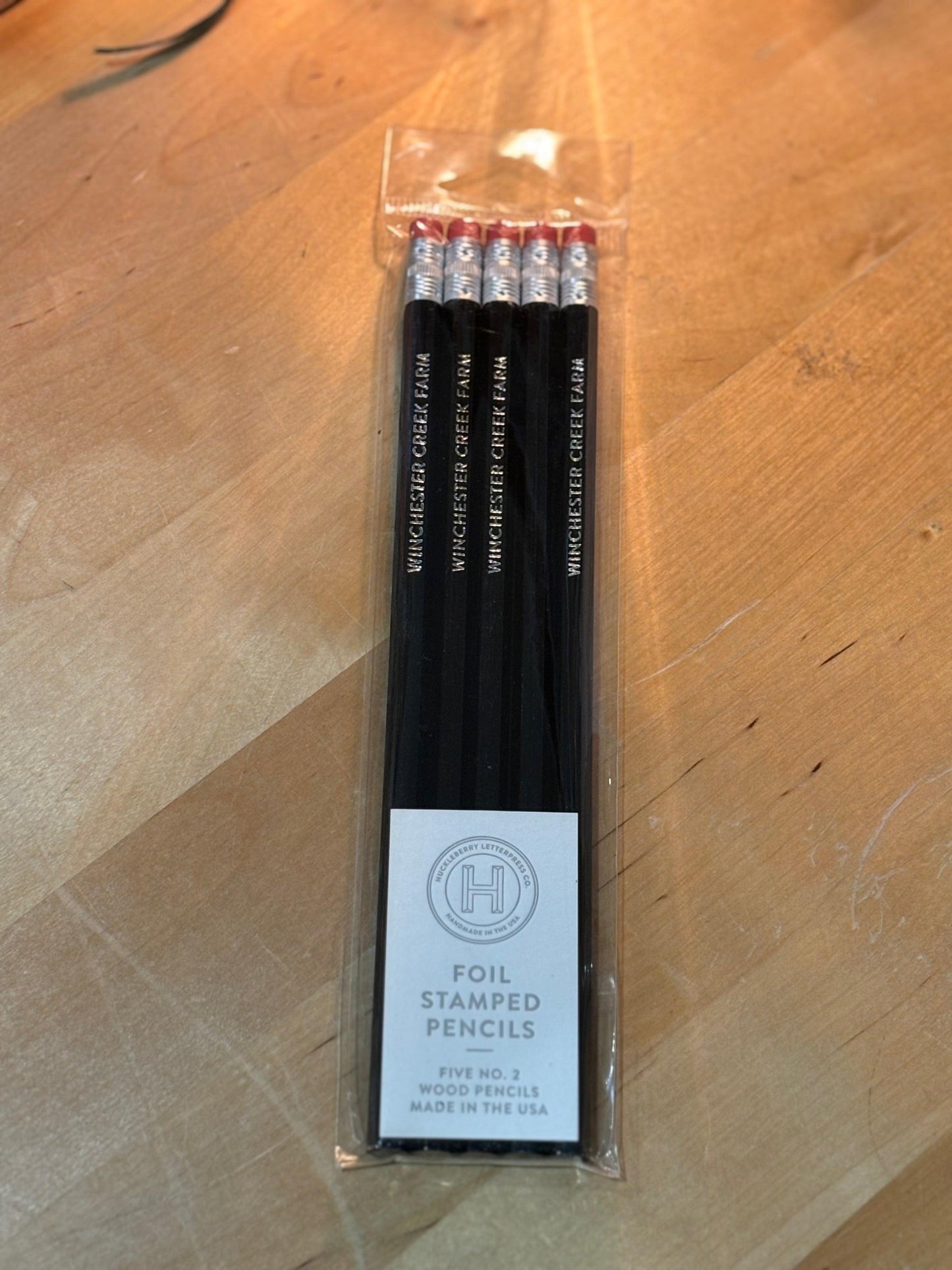 WCF Foil Stamped Pencils 5 pack - Black
