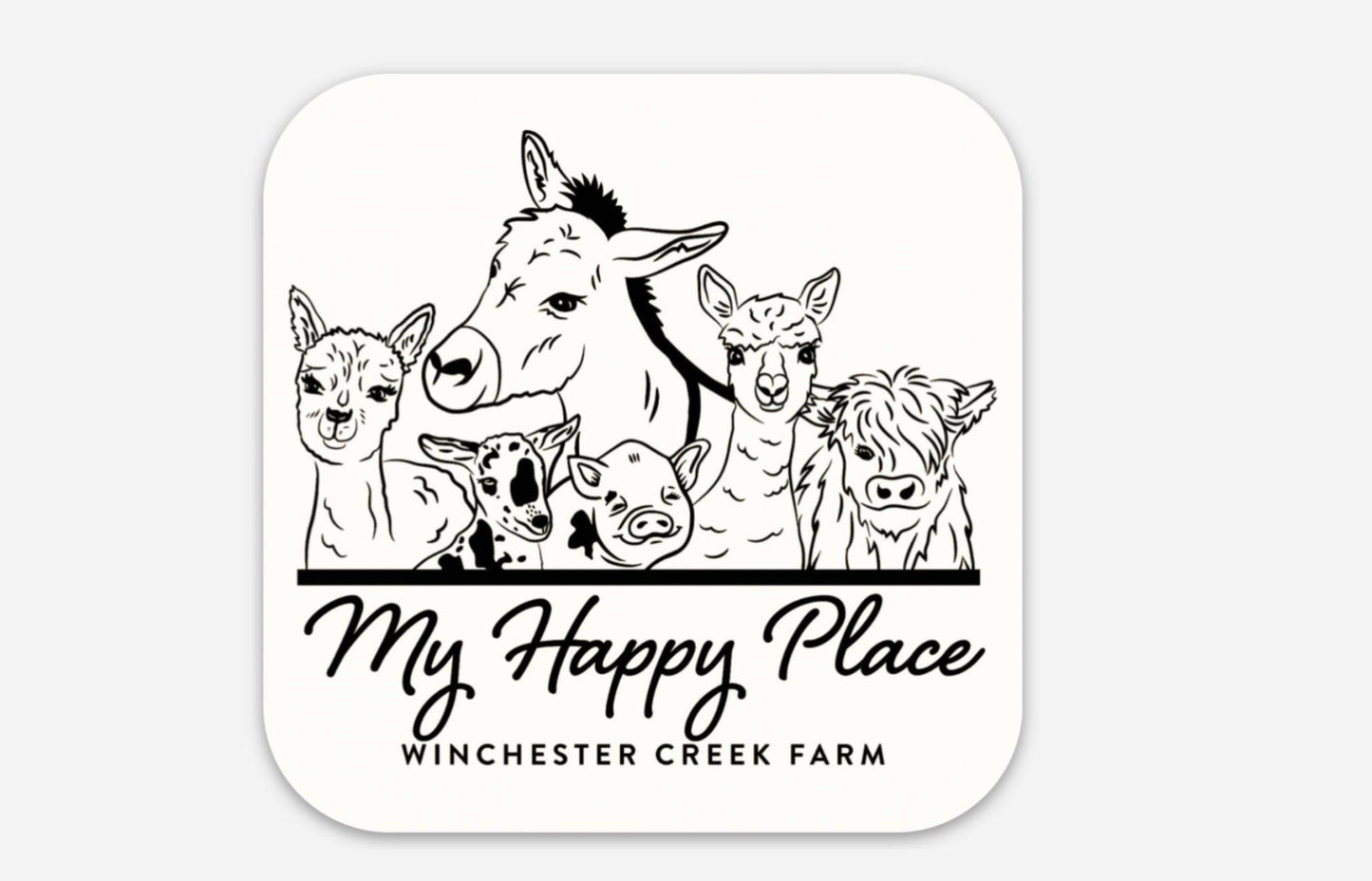 My Happy Place WCF Sticker