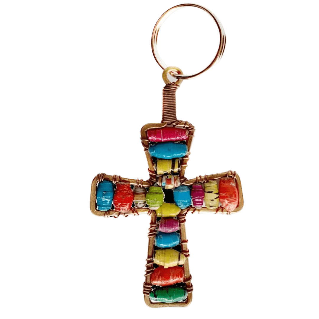 Paper Bead Keychain