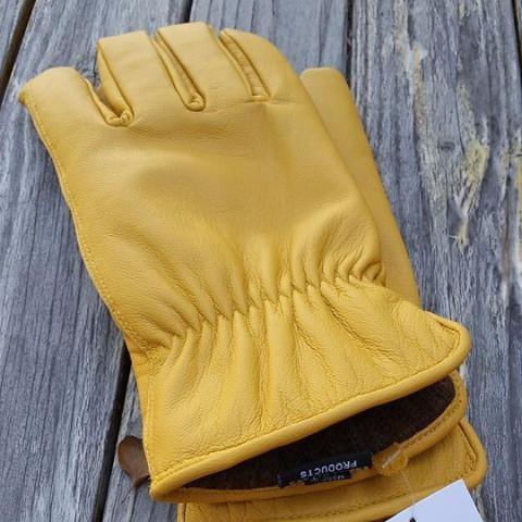 Alpaca Knit Cowhide Leather Lined Gloves