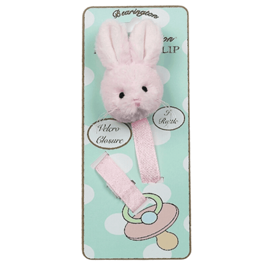 Plush Bunny Pacifier Clip
