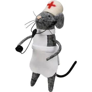 Nurse Mouse Critter Felted Critter