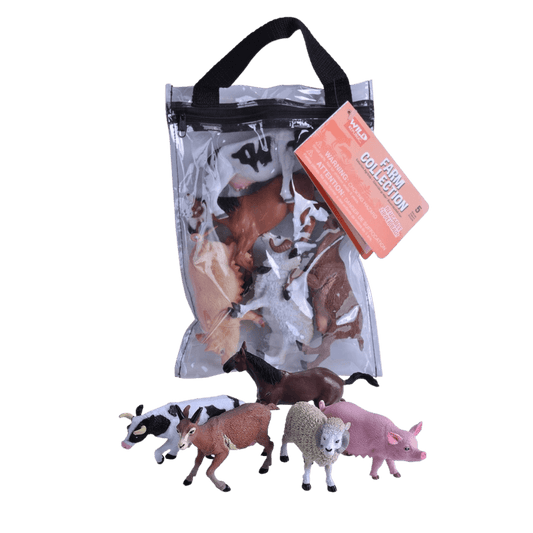 Play Farm Animals with Zippered Bag