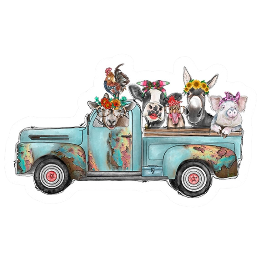 Farm Truck Vinyl Sticker
