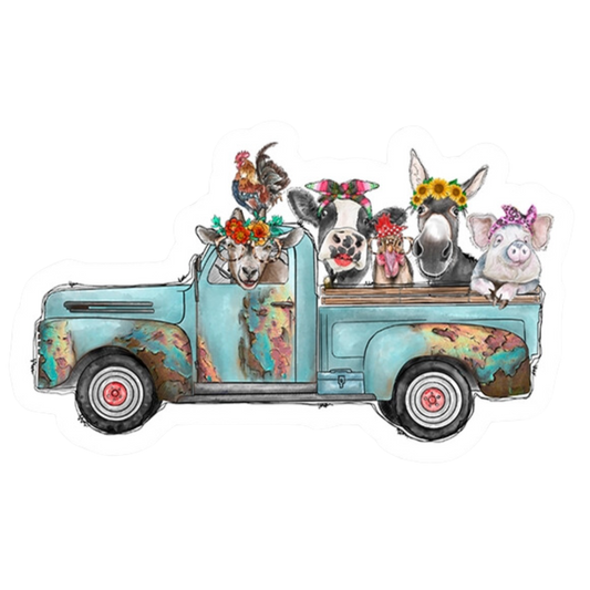 Farm Truck Vinyl Sticker