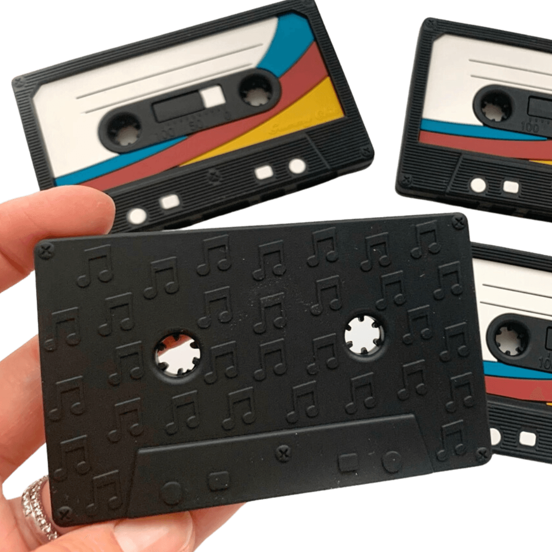 Retro silicone cassette tape teether-Winchester Creek Farm