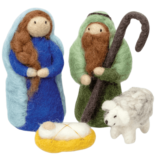 Holy Night Wool Felted 4 Piece Nativity