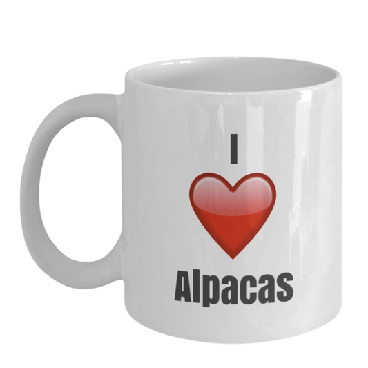 I Love Alpacas Ceramic Mug