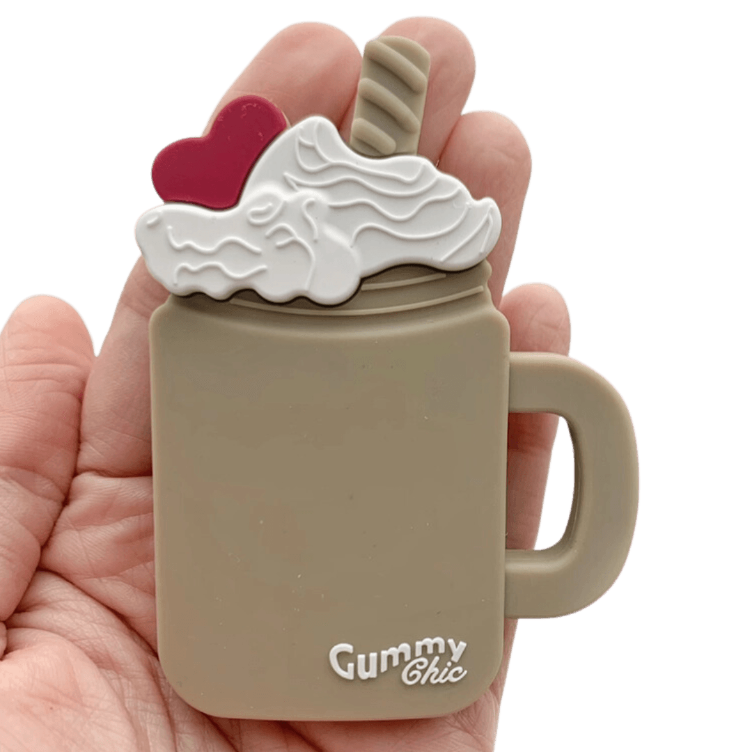 Chocolate milkshake style baby teether-Winchester Creek Farm