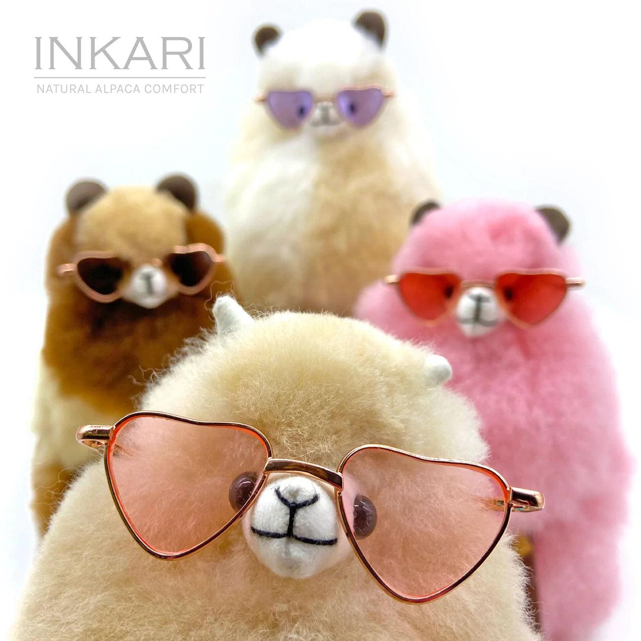 Pink Heart Alpaca Sunglasses For Alpaca Plush