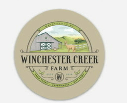Winchester Creek Farm Logo Round Vinyl Sticker