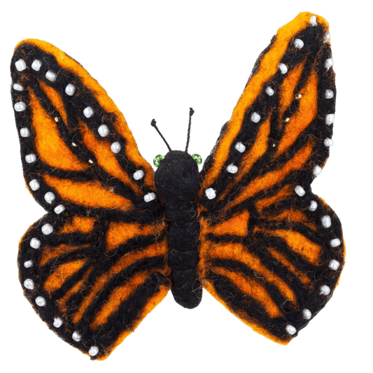Felted Wool Monarch Butterfly Ornament