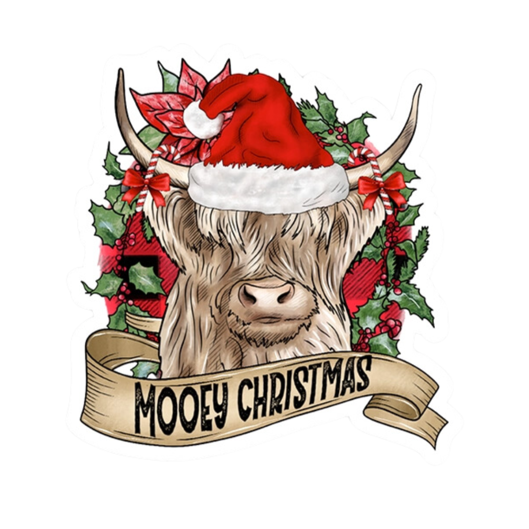 Mooey Christmas Vinyl Sticker