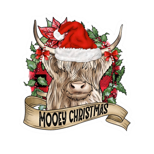 Mooey Christmas Vinyl Sticker