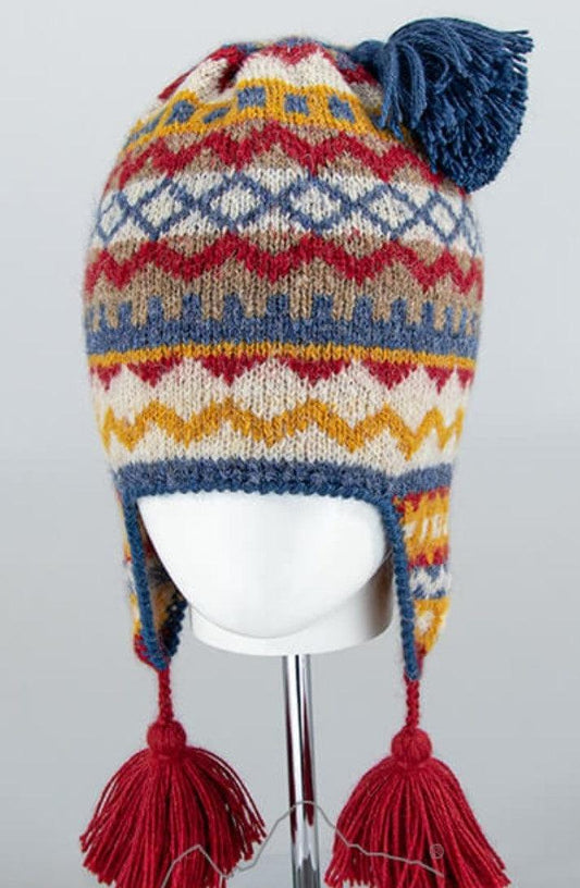 Colorful Alpaca Hat With Ear Flaps