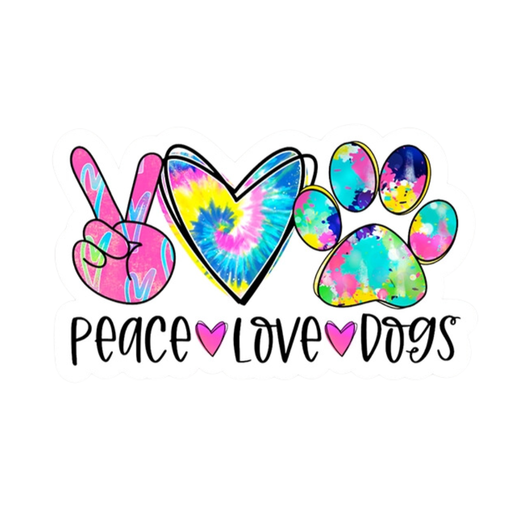 Peace Love Dogs Vinyl Sticker
