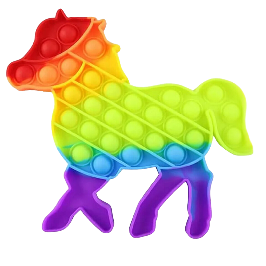 Rainbow Farm Fidget Bubble Popper - Horse
