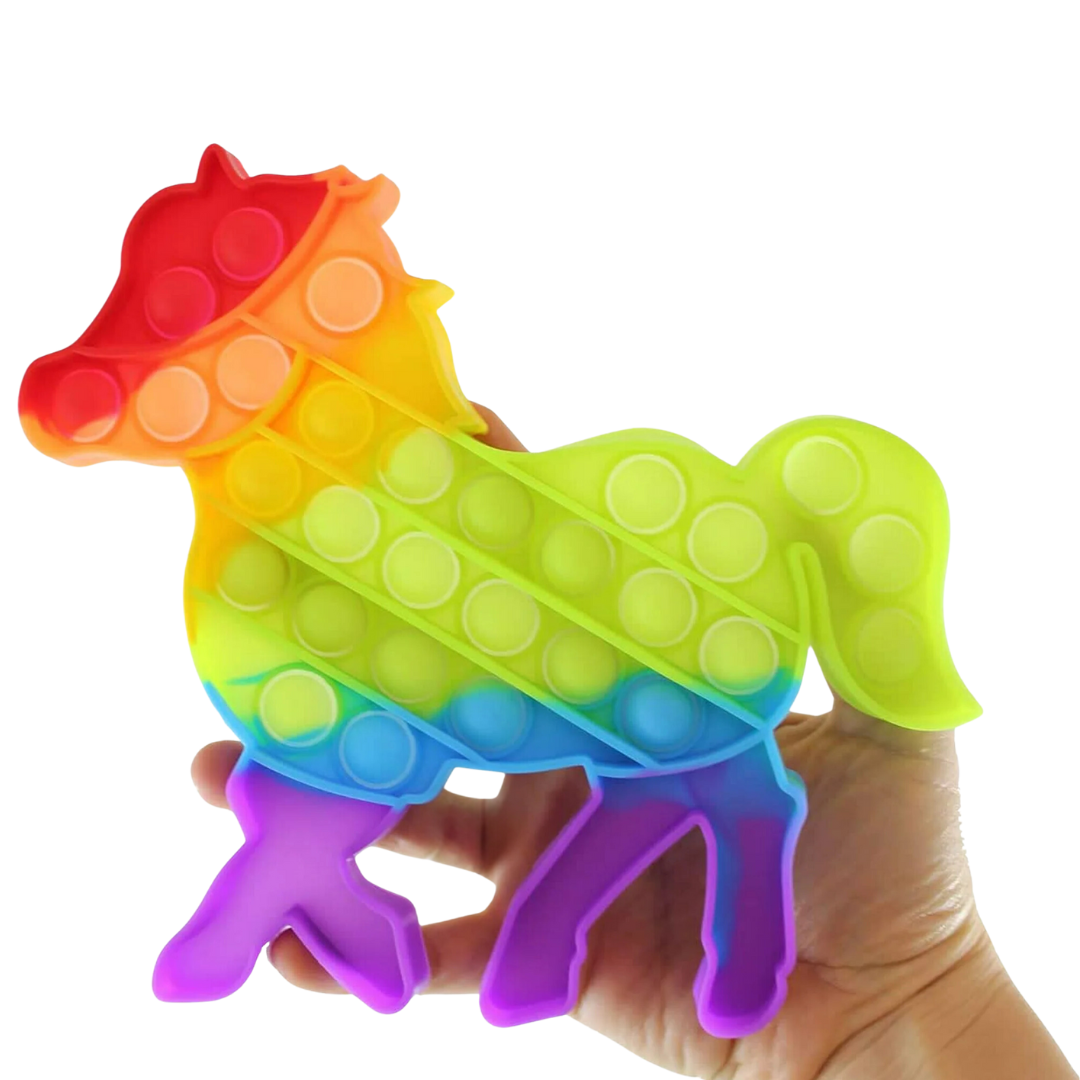 Rainbow Farm Fidget Bubble Popper - Horse