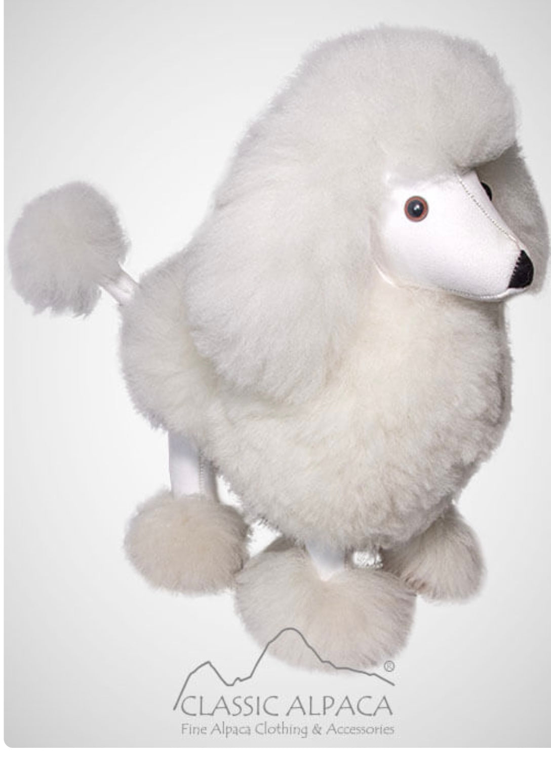 13” Baby Alpaca Fur Poodle Dogs