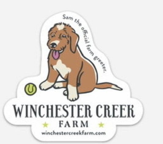 Sam the Farm Greeter Vinyl Sticker