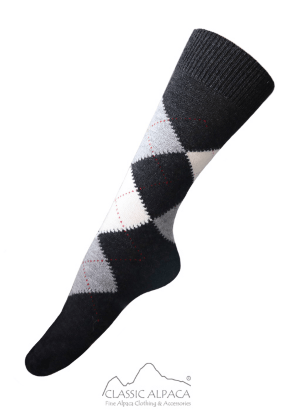 Alpaca Argyle Unisex Dress Socks