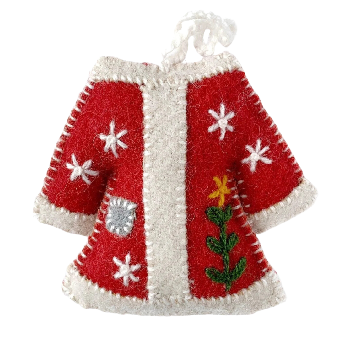 Embroidered Sweater Wool Ornament