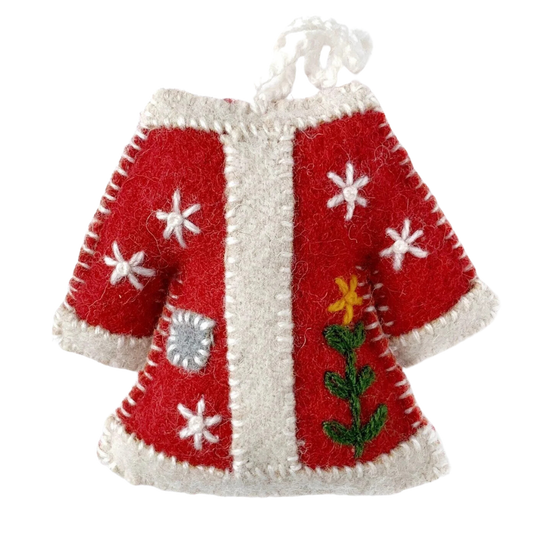 Embroidered Sweater Wool Ornament