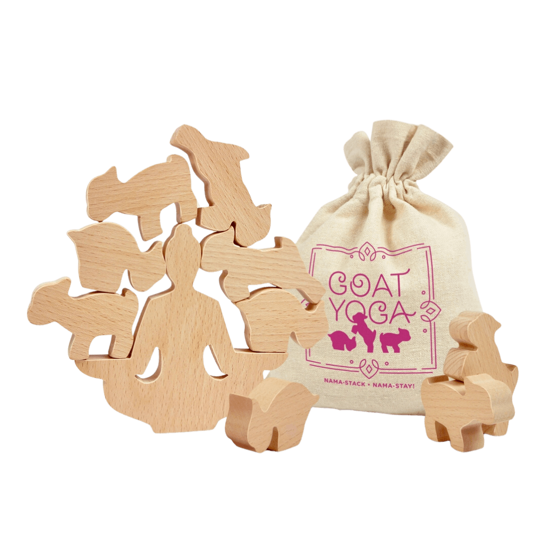 Goat Yoga Wooden Stacking Game