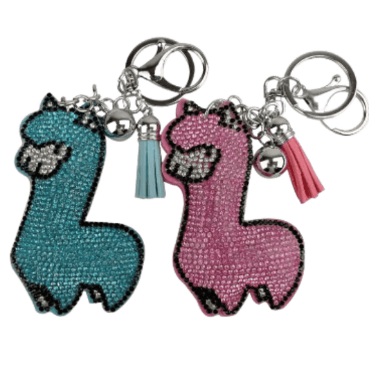 Padded Sparkling Alpaca Keychain