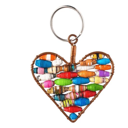 Paper Bead Keychain