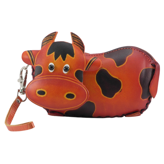 Cow Leather Wristlet Coin Purse
