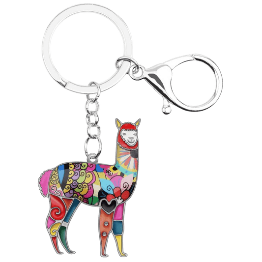 Alpaca Keychain Charm - Colorful Alpaca