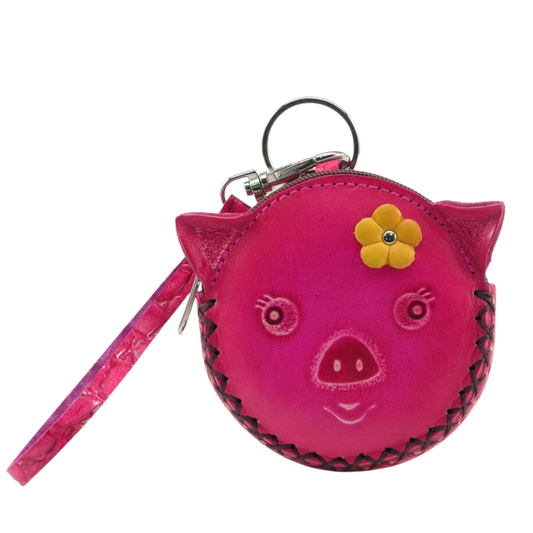 Pig Face Leather Coin Purse