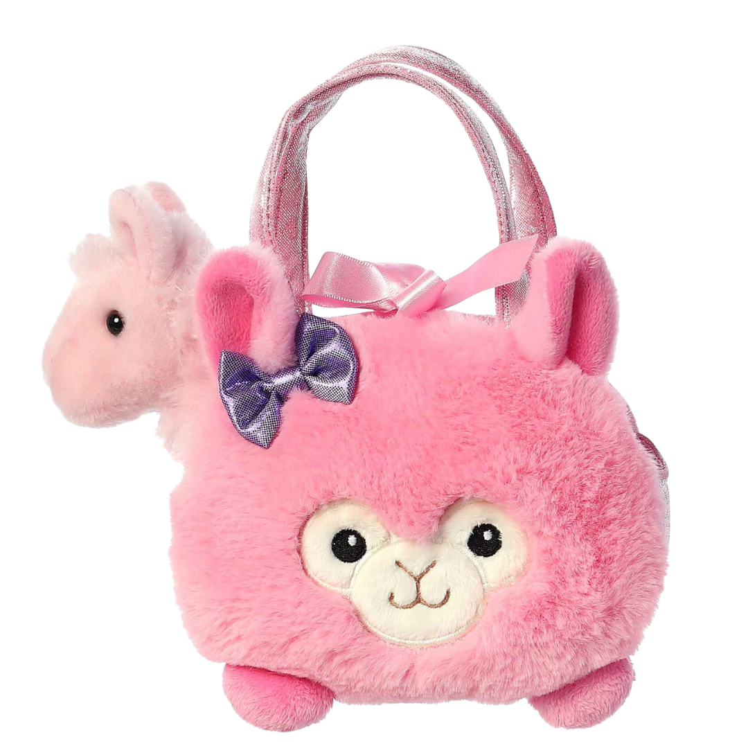 Peek-A-Boo Llama 7” Plush w Purse